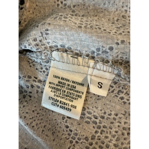 Bella Dahl Snakeskin Print Beige Black Sleeveless Blouse Size Small‎ Beige Black - Picture 7 of 8